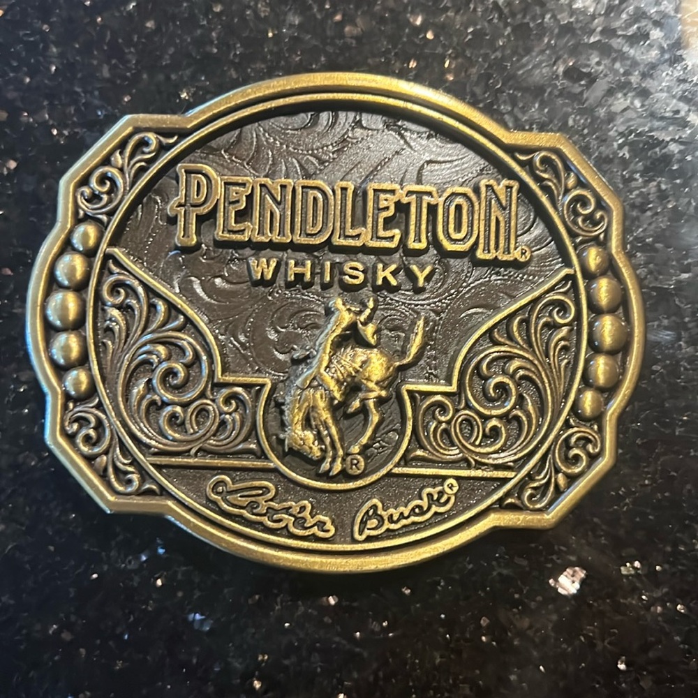 Pendleton whisky belt buckle